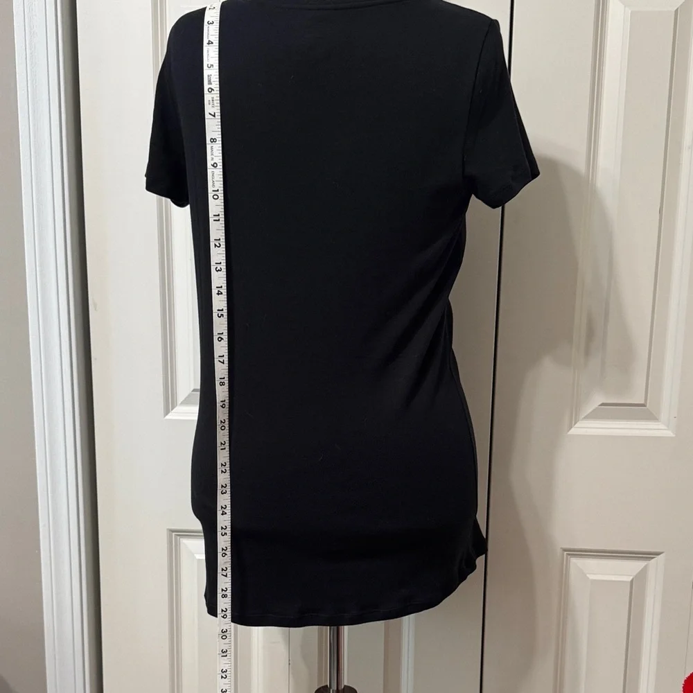 GAP Black V-Neck Women's Short Sleeved Top - Large Tall - Picture 4 of 8